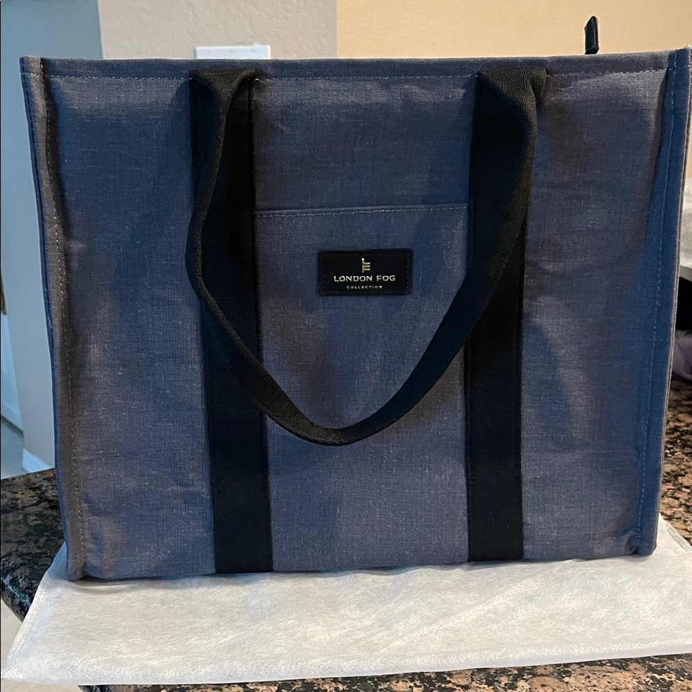 London Fog Navy Laptop Bag